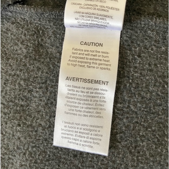 Columbia Charcoal Gray Fleece Zip Up Jacket GUC - Picture 6 of 6